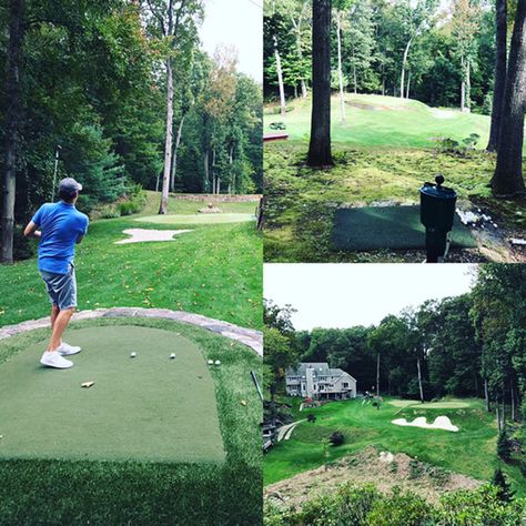 Justin Thomas' prescient goals, Jim Nantz' incredible backyard golf hole, and models playing golf in odd places - Golf Digest Golf House Ideas, Backyard Golf, Golf Room, Green Backyard, Game Area, Golf Diy, Justin Thomas, Golf Photography, Golf Chipping