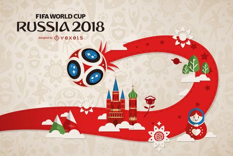 Russia 2018 FIFA World Cup design World Cup Design, Russian Symbols, Flag Emoji, Soccer Cup, Russia World Cup, Share A Coke, Word Cup, World Cup Russia 2018, Fifa Football