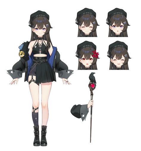 ArtStation - Vtuber Vtuber Design, Game Character Design, Art Station, Character Sheet, Fantasy Clothing, Anime Outfits, Character Design Inspiration, Character Concept, Anime Style