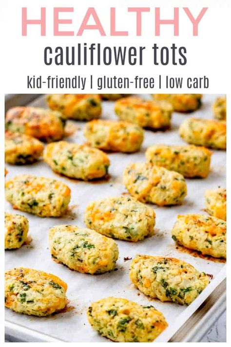 Cauliflower Blw, Cauliflower Recipes For Baby, Kale Baby Food Recipes, Cauliflower Baby Food Recipes, Finger Food For Toddlers, Baby Cauliflower, Tot Recipes, Veggie Tots, Food For Toddlers