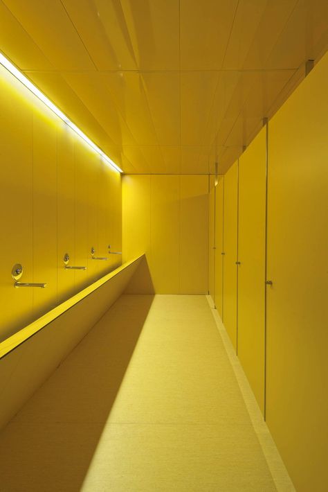 Yellow Aesthetic Pastel, Public Bathrooms, Yellow Interior, Yellow Bathrooms, Bad Design, Yellow Walls, Yellow Aesthetic, Aesthetic Colors, Mellow Yellow