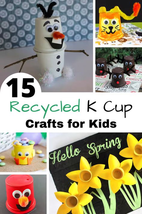 Dixie Cup Crafts, K Cup Crafts, Swiffer Cover, Agape Ideas, Easter Chick Craft, Lion Craft, Mobiles For Kids, Recycling Projects, K Crafts