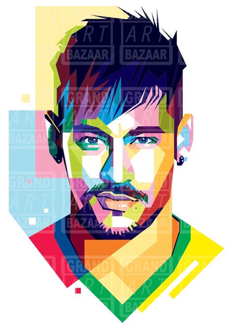 Neymar Pop Art, Black Squad, Football Artwork, Photoshop Tutorial Graphics, Neymar Jr Wallpapers, Wpap Art, Eagle Wallpaper, T Shirt Painting, Pop Art Portraits