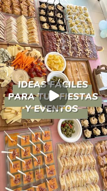 Mercedes Pardo on Instagram: "Ideas Fáciles de Cóctel para hacer tu propio catering en tus fiestas y eventos:  •Vasiitos de Salmorejo: comprarlo hecho o hacerlo el día anterior. Añades taquitos de jamón, huevo cocido (opcional)y una cucharita  • Cuenquitos de ensaladilla rusa. Prepararla el día anterior o comprarla. Luego solo es servir y poner una cucharita  •Empanada: preparar el día anterior o comprarla. Mi madre la hace de atún, tomate artesano de Mercadona y huevo duro  •Pituletas de jamón y huevo hilado: rellenas una tortilla de fajita de huevo hilado y jamón o salmón y queso crema (o lo que quieras) y se enrolla, se envuelve bien prensado con film transparente y a la nevera, a la hora de servirlo solo tienes que cortarlo (como un fuet) y lo pinchas en media lombarda  • Banderitas de Fajitas, Pesto, Mozzarella, Jam, Food And Drink, Cherry, Media, Film