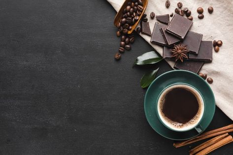 Cup of coffee with chocolate and copy sp... | Free Photo #Freepik #freephoto #background #coffee #table #chocolate Coffee With Chocolate, Background Coffee, Photo Cup, Coffee Shop Branding, Chocolate Photos, Fresh Coffee Beans, Coffee Board, Design Café, Cute Babies Photography