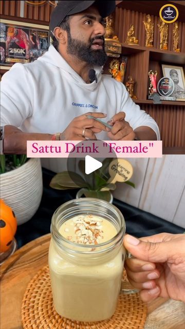 Azzy | Healthy-ish Recipe Maker on Instagram: "Viral Gym Coach Sattu Shake for Female   Tried this recipe and it was delicious 🤤   Do try this and share with your friends and family ☺️  #viralsattushake #sattu #gymcoach #proteinrich #highprotein #fatlosscoach #weightlossfood #fatlossfood #healthysmoothie #proteinsmoothie #niteshsoni #reelindia❤️❤️" Sattu Drink Recipe, Sattu Recipes Ideas, Sattu Recipe, Gym Food Recipes, Indian Fruit Salad Recipe, Fruit Shakes Recipes, Sattu Drink, Prep Snacks, Fruit Pudding