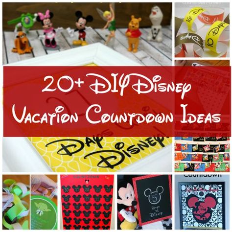 Countdown the Days to Disney 20 Different Ways! Vacation Countdown Ideas, Countdown To Disney, Disney Vacation Countdown, Countdown Ideas, Vacation Countdown, Things To Create, Disney Countdown, Diy Disney, Disney Planning