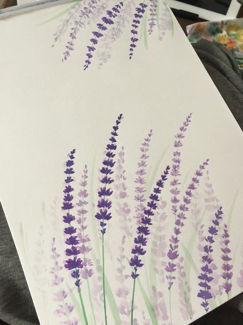 Fiori Art Deco, Lavender Garden, Watercolor Paintings Easy, Pola Sulam, 수채화 그림, Easy Watercolor, Bullet Journal Ideas Pages, Painting Art Projects, Lavender Flowers