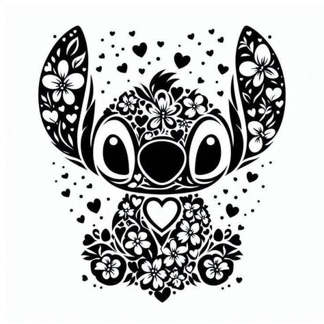 Disney Silhouette Art, Stitch Coloring Pages, Disney Free, Floral Svg, Funny Disney, Stitch Cartoon, Cricut Free, Cricut Craft Room, Disney Stitch