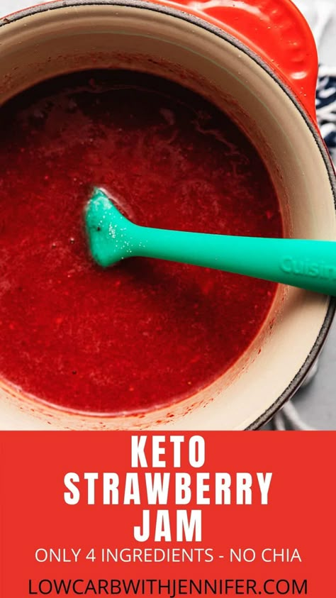 Keto Strawberry Sauce, Keto Strawberry Jam Recipe, Keto Jam Recipes, Keto Strawberry Recipes, Keto Strawberry Jam, Meatballs Ground Beef, Keto Jelly, Keto Jam, Bear Diet