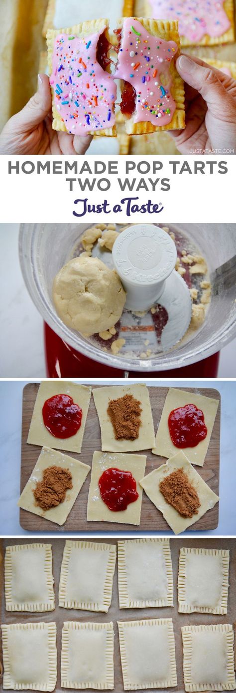 Homemade Pop Tarts Recipe, Pop Tarts Recipe, Diy Dough, Buttermilk Glaze, Homemade Pop Tarts, Poptart Recipe, Tart Dough, Tarts Recipe, Just A Taste