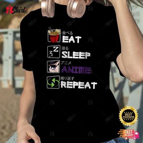 Manga Japan, Anime Food, Eat Sleep, Sleep, Japan, Anime, T Shirt, Quick Saves, Kawaii