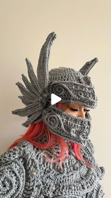 Crochet Armor, Fantasy Crochet, Crochet Things, Freeform Crochet, Visual Representation, August 15, Knitted Hat, Cute Crochet, Be Still