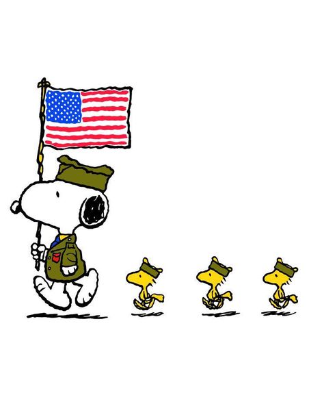 Snoopy Dressed in Military Uniform and Holding American Flag With Woodstock and Cadets Wearing Military Caps for Veterans Day Veterans Pictures, Veterans Day Images, Veterans Day Quotes, Memorial Day Quotes, Veterans Day Thank You, Thank You Veteran, Snoopy Wallpaper, Snoopy Quotes, Snoopy Pictures