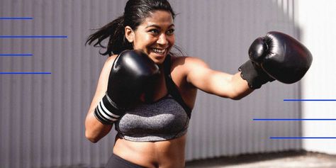 If you want to power up your punches in boxing class, you'll need to build upper-body strength. Here's exactly how to do that, according to a Rumble boxing trainer. Workouts At Gym, Benefits Of Strength Training, Hiit Workouts For Beginners, Anaerobic Exercise, At Gym, Workout Splits, Inner Thigh Workout, Best Exercise, Cardio Routine