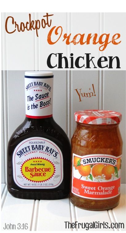 Crockpot Orange Chicken Recipe.. Definitely going to try this.. love orange chicken and love love love sweet baby rays! Crockpot Orange Chicken Recipe, Crockpot Orange Chicken, Orange Chicken Sauce, Orange Chicken Crock Pot, Chicken Sauce, Crock Pot Food, Orange Chicken Recipe, Crock Pot Chicken, Orange Marmalade