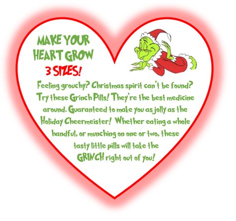 Cute Grinch Pill label! Grinch Pills, Cute Grinch, Grinch Crafts, Grinch Decorations, Grinch Christmas Party, Gift Exchange Games, Whoville Christmas, Grinch Party, Swap Gifts