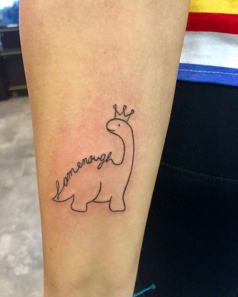 Positive Tattoos, Maching Tattoos, Dinosaur Tattoo, Dinosaur Tattoos, Tattoo Trend, Small Pretty Tattoos, Tattoo For Son, Geniale Tattoos, Beautiful Tattoo