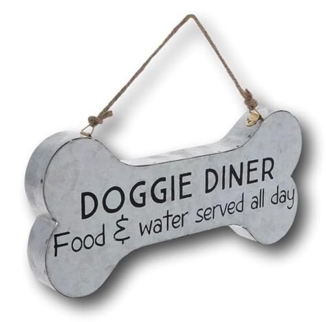 Diner Wall Decor, Dog Age Chart, Galvanized Metal Wall, Diner Food, Wall Decor Hobby Lobby, Diner Recipes, Dog Ages, Dog Decor, Dog Signs