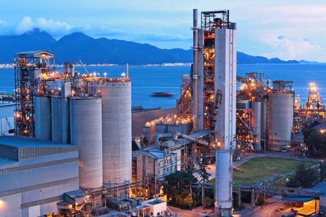 cement factory at night by leungchopan. cement factory at night #Sponsored #factory, #cement, #leungchopan, #night Cement Factory, Geothermal Energy, Engineering Jobs, Oil Refinery, Solar Panels For Home, Photo Club, Industrial Buildings, Power Plant, Willis Tower