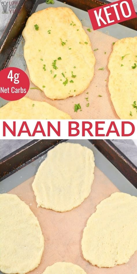 Keto Naan Bread, Naan Bread Recipe, Recipes With Naan Bread, Keto Recipes Low Carb, Keto Diet List, Low Carb Low Fat Recipes, Low Carb Flour, Naan Recipe, Keto Diet Breakfast