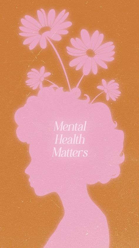 Mental health matters mobile wallpaper template | free image by rawpixel.com / Boom Self Love Graphic Design, Mindful Wallpaper, Self Improvement Wallpaper, Pink Wallpaper Pattern, Health Graphics, Health Background, Psychology Wallpaper, Mental Health Campaigns, Wallpaper Template