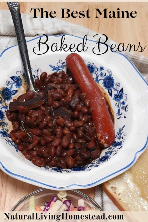 This Maine Baked Beans recipe is another staple in a lot of New England Households. This is a slow baked, sweet and savory, bean dinner. Using Molasses and Brown Sugar giving it that rich dark color we are all familiar with. #baked beans #Maine #old fashioned baked beans Old Fashioned Baked Beans, Gluten Free Stuffed Mushrooms, Bean Dinner, Canning Meals, Canning Beans, Canned Baked Beans, Best Baked Beans, Homemade Baked Beans, Baked Beans Recipe