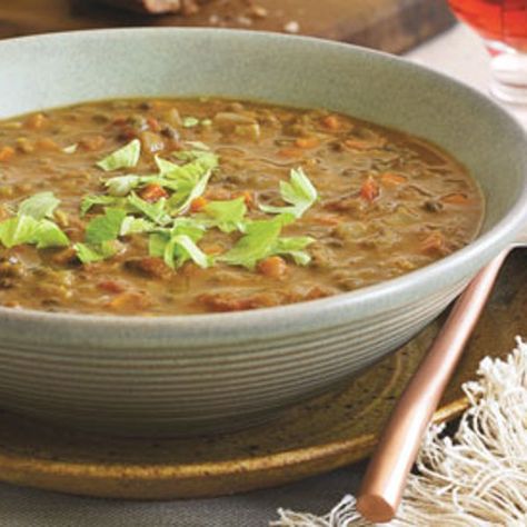 Green Lentil Recipes, French Lentil Soup, Lentil Salad Recipes, French Lentils, Lentil Soup Recipes, Green Lentils, Lentil Salad, Lentil Recipes, Bowl Of Soup