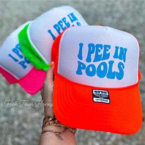 Don’t pretend you don’t 😂😂😂 https://hicktownhoney.com/collections/hats Funny Hats For Adults, Neon Lettering, Bachelorette Hats, Boat Hat, Funny Hats, Unique Hats, Hat Style, Mesh Hat, Accessories Bags Purses