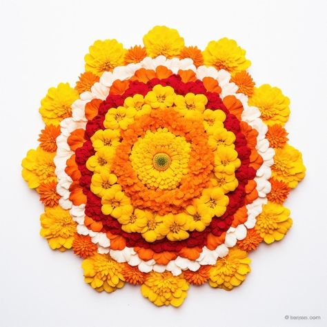 Download this Premium Photo about Flower Rangoli for Diwali festival made using Marigold or Zendu flowers, and discover more than 1 Million Professional Stock Photos on Freepik Marigold Rangoli, Rangoli From Flowers, Flower Rangoli For Diwali, Diwali Flowers, Rangoli With Flowers, Rangoli Flower, Flower Rangoli Designs, 3d Rangoli, Rangoli For Diwali