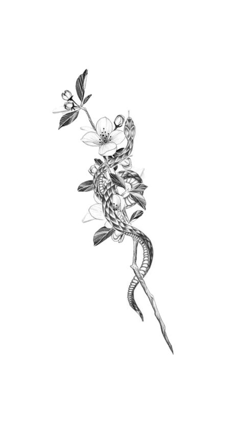 Snake Wrapped Around Spine Tattoo, Spine Tattoos For Women Snake And Rose, Spine Tattoo Snake And Flowers, Dark Feminine Spine Tattoos, Virgo Flower Tattoo September, Spine Tattoo Rose Vine, Snake Spine Tattoos For Women, Gothic Cottagecore Tattoo, Snake Floral Spine Tattoo