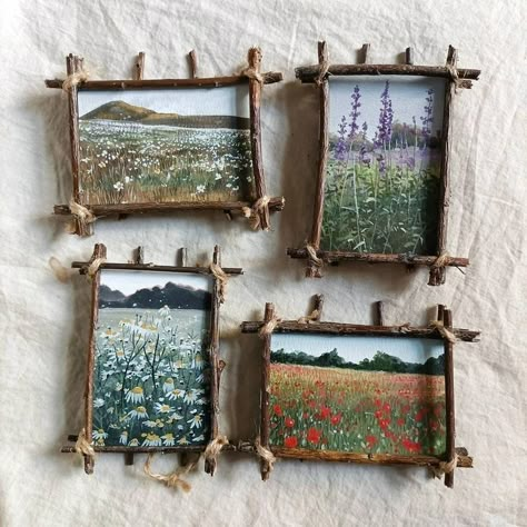 Use found driftwood instead for ocean photos and paintings Wooden Ideas, Ocean Photos, Deco Nature, Framed Pictures, Nature Crafts, Cute Crafts, Dolls House, Crafts To Do, Decoration Design