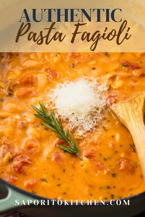 Northern Italian Recipes Authentic, Pasta Fazool Soup, Authentic Pasta Fagioli, Pasta Fagoli Soup, Pasta Fagoli, Italian Soups, Pasta Fagioli Soup Recipe, Soup Party, Authentic Italian Pasta