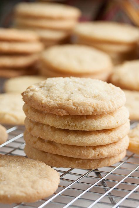 These old-fashioned sugar cookies are soft and chewy with a lovely crispy exterior, and great lemon flavour. Chewy Coconut Cookies, Old Fashioned Sugar Cookies, Cookie Swap, Coconut Cookies, Coconut Recipes, Southern Cooking, Sugar Cookies Recipe, Old Fashion, Great Food