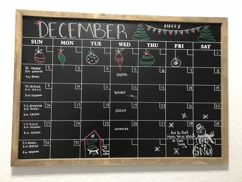 Chalkboard Calendar December, December Calendar Chalkboard, December Chalkboard Calendar Ideas, December White Board Calendar Ideas, December Aesthetic Calendar, December Chalkboard Calendar, December Chalkboard Ideas, Christmas Calendar Ideas, Blackboard Calendar