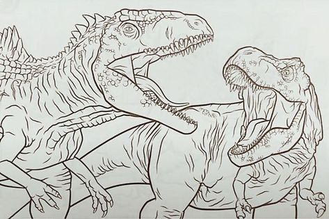 winniethepoohcoloringpages #bunnycoloringpage Dinosaur Colouring Pages, Jurassic World Poster, Color Printables, Dinosaur Coloring Sheets, Blue Jurassic World, Prehistoric Animals Dinosaurs, Dinosaur Sketch, Avengers Coloring, Godzilla Wallpaper