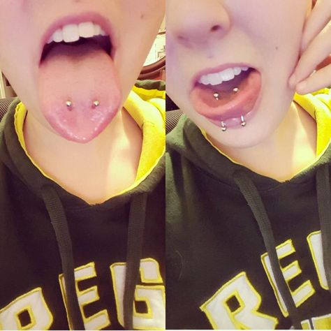 Venom piercings Venom Tounge Piercing, Venom Piercing Tongue, Tip Of The Tounge Piercing, Frenulum Tongue Piercing, Snake Eyes Tongue Piercing Jewelry, Venom Piercing, Eye Piercing, Piercing Aftercare, Weight Changes