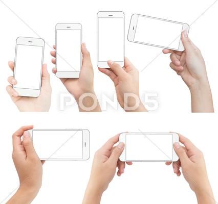 Hand holding white phone isolated with clipping path on white background Stock Photos #AD ,#phone#isolated#white#Hand Phone Reference, Hand References, Hand Holding Phone, Holding Phone, Hand Drawing Reference, Hand Images, Hand Reference, Hands Holding, Human Reference