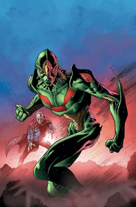 Martian Man, Eric Canete, Green Martian, Bd Art, Master Board, Green Lantern Corps, Dc Comics Heroes, Martian Manhunter, Justice League Of America