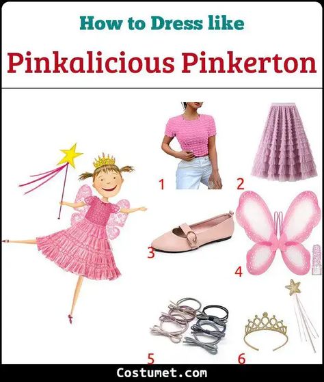 Pinkalicious Pinkerton Costume for Cosplay & Halloween 2023 Pinkalicious Book Character Costumes, Diy Pinkalicious Costume, Pinkalicious And Purplelicious Costume, Pinkalicious Halloween Costume, Pinkalicious Costume, Character Day Ideas, Fashion Sketchbook Inspiration, Book Costumes, Book Character Costumes