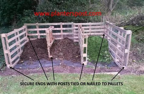 Build Compost Bin, Homemade Compost Bin, Composting Bins, Compost Bin Pallet, Composting Bin, Manure Composting, Home Composting, Composting Methods, Compost Bin Diy