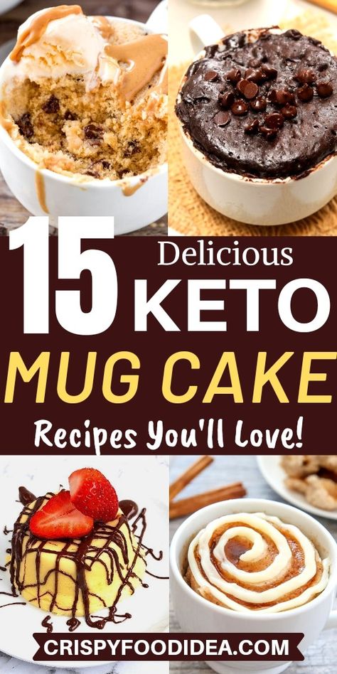 Low Carb Mug Cakes, Mug Cake Recipes, Keto Mug, Dessert Mousse, Desserts Keto, Postre Keto, Mug Cakes, Keto Mug Cake, Keto Friendly Desserts