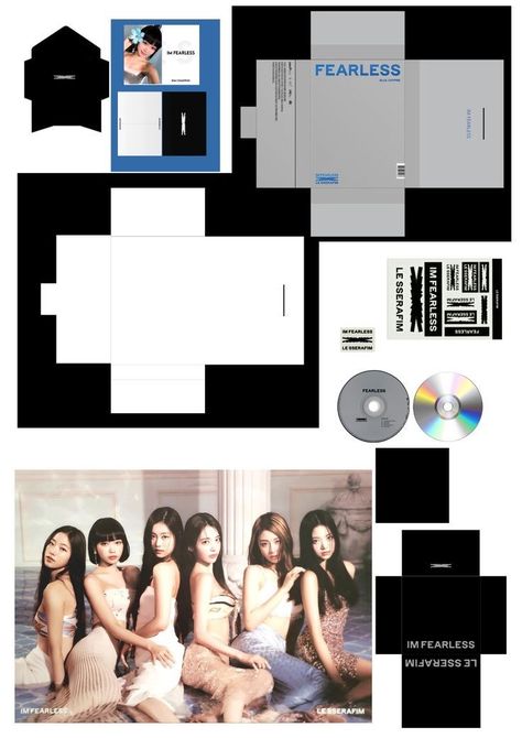 Kpop Mini Album Template, Kpop Papercraft, Mini Albümler, Diy Mini Album, Album Kpop, Polaroid Template, Kpop Diy, Paper Dolls Diy, Mini Stuff