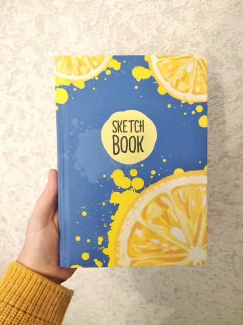 My new sketch book. Blue + yellow Yellow Aesthetic Journal, Yellow Sketchbook, Orange Sketchbook Page, Yellow Journal Design, Yellow Notebook, Sketchbook Cover, Daily Art, Blue Yellow, Sketch Book