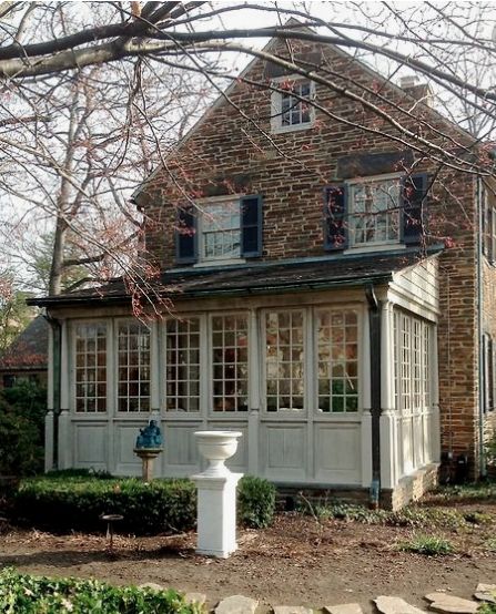 From Dilapidated Covered Porch to Enchanted Private Dining Room Sunroom Addition, Porch Addition, Old Stone Houses, Enclosed Porches, Sunroom Designs, Real Estat, Side Porch, Room Additions, Amazing Ideas