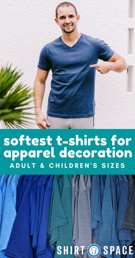 Our Softest T-Shirts to the Touch on the Wholesale Market Today | ShirtSpace Cricut Screen Printing, Vinyl Embroidery, Shirts Diy, Wholesale Vendors, Wholesale T Shirts, Blank Apparel, Shirt Art, Wholesale Shirts, Buy Tshirts