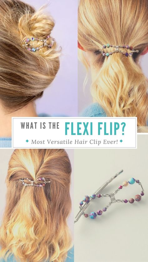 Flexi Clip Hairstyles, Lovely Hairstyles, Hairstyle Tips, Lilla Rose, Find Hairstyles, Marketing Products, Types Of Hair, Messy Buns, Handmade Hair Clip