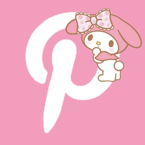 Pinterest App Icon, Pinterest Icon, Pinterest App, My Melody, Pink Wallpaper, App Icon, Pink