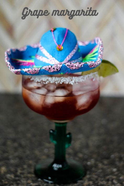 A simple, delicious twist on a classic margarita by just adding grape juice. Grape Juice Drinks, Tequila Drinks, Classic Margarita, Sweet Tart, Juice Drinks, Grape Juice, Triple Sec, Cocktail Making, Lime Juice