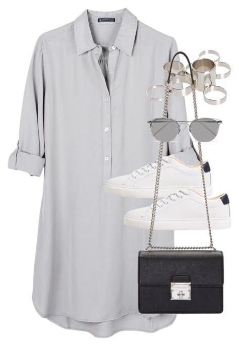 "Untitled #2300" by marianam97 ❤ liked on Polyvore featuring United by Blue, MANGO, ASOS, Dolce&Gabbana and Linda Farrow Grey Shirt Dress, Mode Tips, Teenage Outfits, Shirt Dress Outfit, Chique Outfits, Cutest Animals, Mode Inspo, Sochi, Dress Outfit